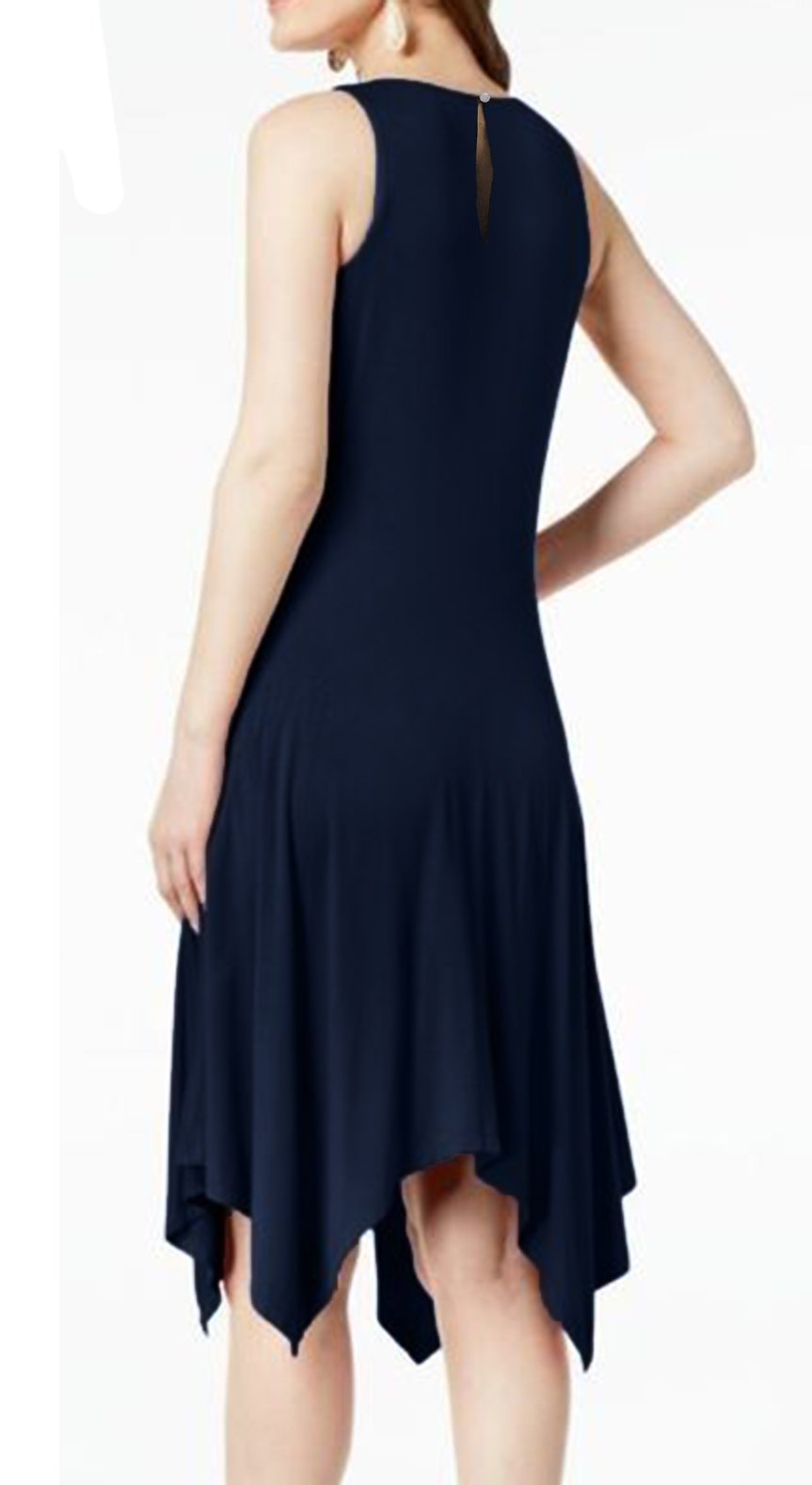 DILANNI Womens Comfy Swing Tunic Sleeveless Solid T-Shirt Dress