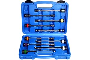 Alltooetools 10pc 1/2" Drive Torque Limiting Extension Bar Set with 8 Inch 65-150 ft.-lb. Torque Sticks for Safely Locking Lu