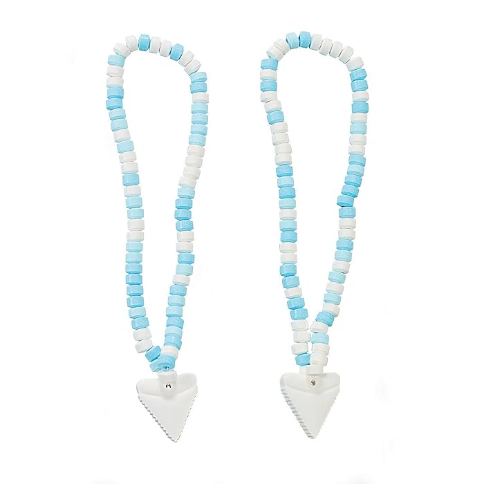 Shark Tooth Candy Necklaces (12 pieces) Shark Party Supplies
