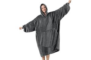 FestiCorp Oversized Blanket Hoodie for Adults - Extra Long Wearable Sweatshirt with Giant Sleeve, Hood and Pocket