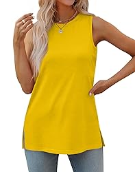 Basic Tank Tops for Women Casual Summer Crewneck