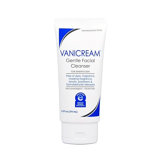 Vanicream Gentle Facial Cleaner, 2.5 Fl Oz, Formulated without Common Irritants for Sensitive Skin, Removes Makeup, Dirt & Excess Oils, Non-Comedogenic, pH-Balanced Face Wash