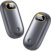 Electric Hand Warmers Rechargeable with Flashlight, LED Display, 17Hrs Warmth, Dual-Side 4 Levels Fast Heating Portable Pocket Heater for Hunting, Camping, Golf, Outdoor, Gifts for Women/Men