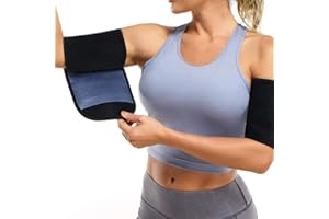 Adjustable Sauna Sweat Arm Wraps for Fitness - Slimming & Toning, Reinforced Compression Sleeves, 9x16 Inch Pair for Men and 