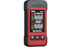 BINTA EMF Meter, 2-in-1 Digital Electromagnetic Field Radiation Detector for Home, Office, Outdoor Safety and Ghost Hunting, EMF Radiation Meter for EF MF with Color LCD, Data Logging & Alarm