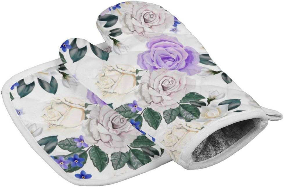 Best Matching Oven Mitts In Rose Pattern