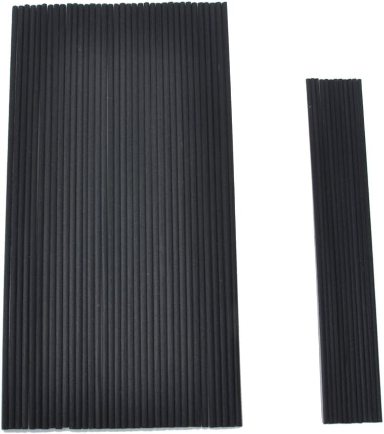 Jecnovo 4mm Thicker Fiber Reed Diffuser Sticks with Canvas Bag Set of 36-11"(Black)