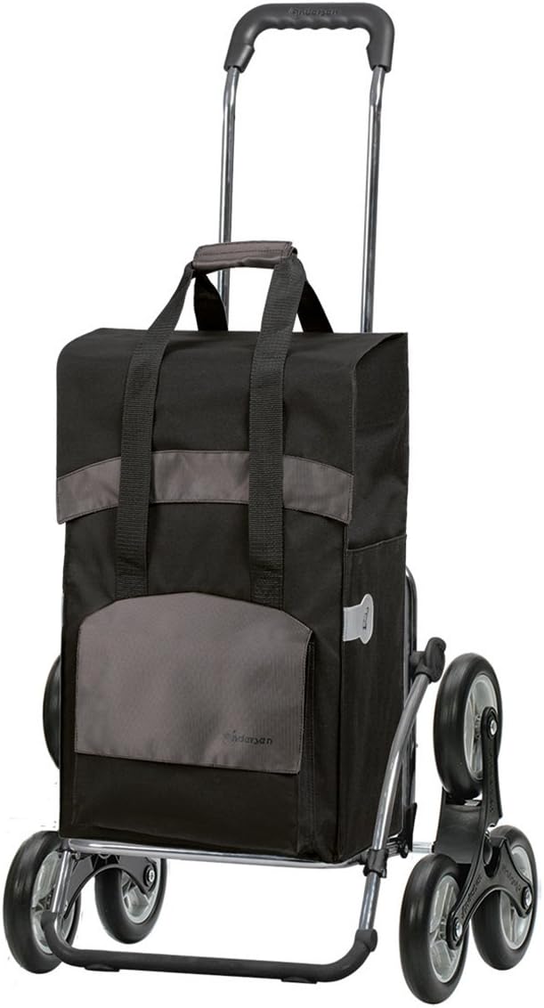 Andersen Shopping trolley Royal with bag Holly black, Volume 49L, steel