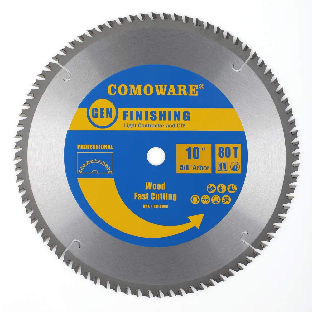 Circular Saw Blade 10 Inch 80T Premium Tip, Antivibration, 5/8inch Arbor for W eBay