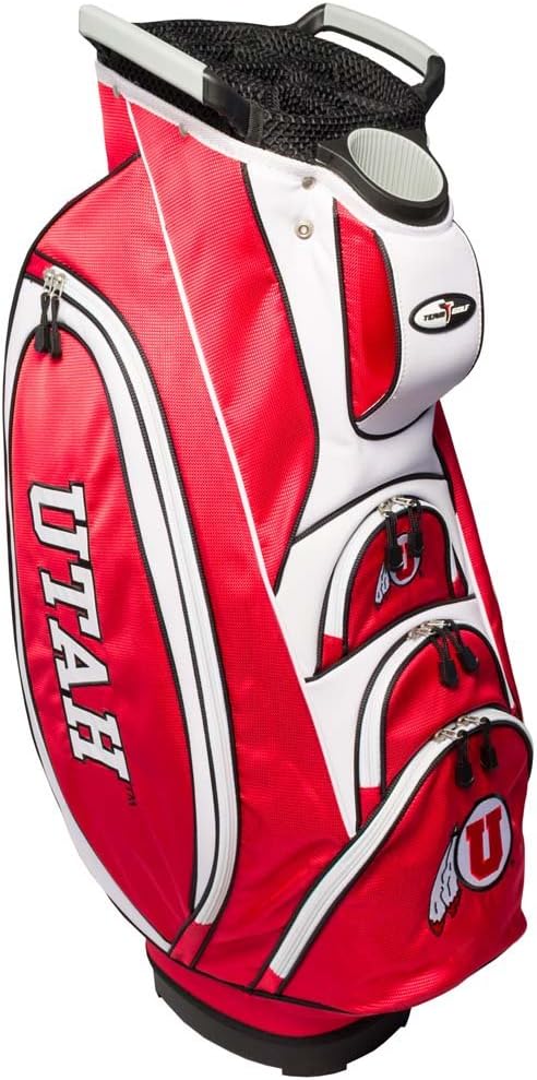 Team Golf NCAA Ohio State Buckeyes Victory Golf Cart Bag, 10-way Top with Integrated Dual Handle & External Putter Well, Cooler Pocket, Padded Strap, Umbrella Holder & Removable Rain Hood : Sports & Outdoors