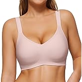 Domilo Wireless Bras for Women No Underwire Full Coverage Seamless Supportive Push Up Sleep Everyday Bra for Big Breast