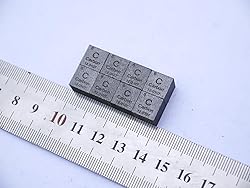 Carbon Cube - 10mm Pure Metal Element Cubes - Laser