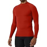 OVIYEGAIN Turtleneck Compression Shirt Men Long Sleeve Athletic Workout Sports Undershirt Quick Dry Base Layer Running Tops