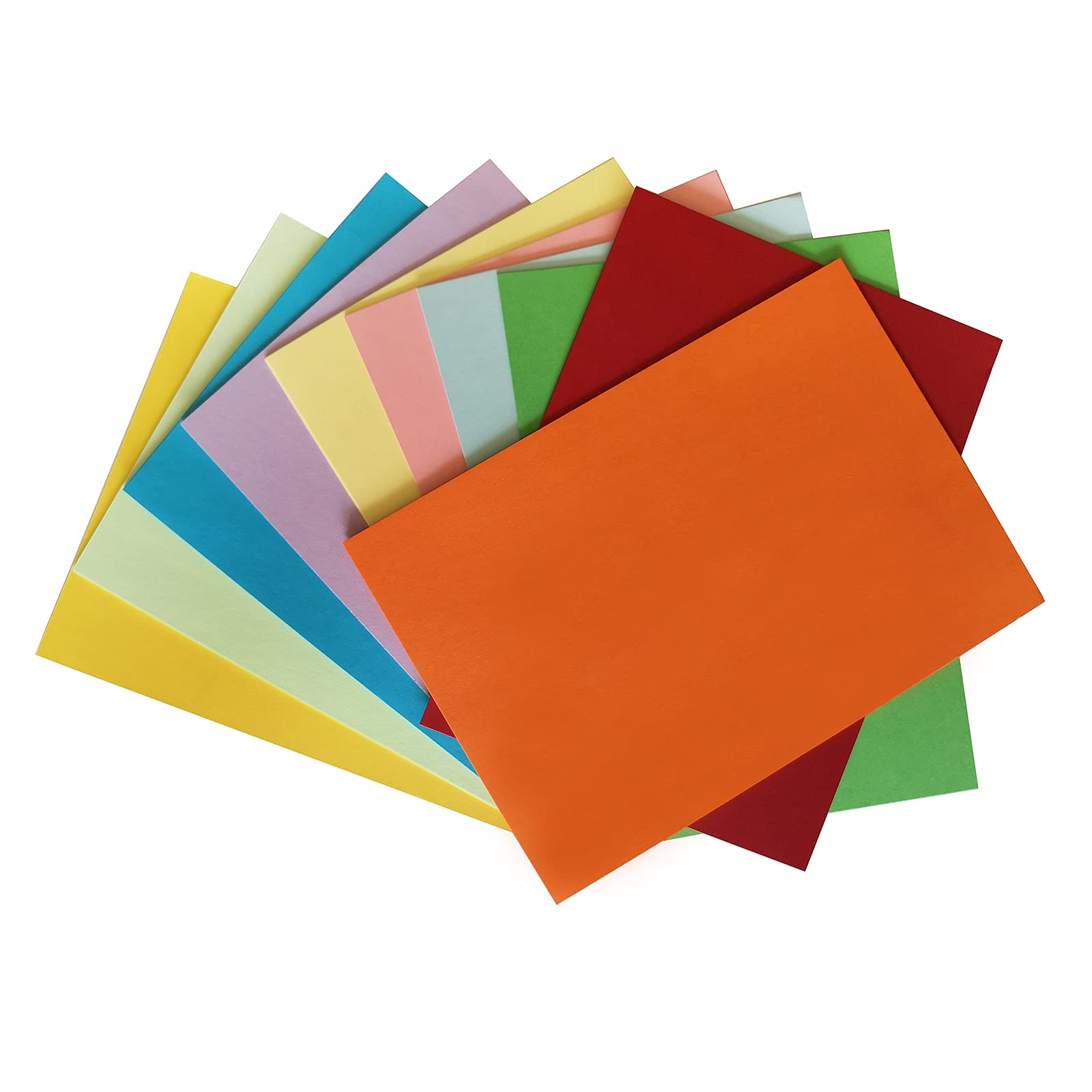 Vrandu 180GSM Coloured Card Paper A4, 10 Colours Assorted 50 Sheets Thick Art Crafts Card-Stock Paper for Greeting Card Making Painting Write Handmade Projects Pastel Colors.