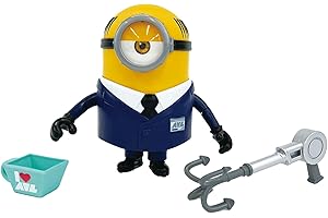 KAWADA Minions Despicable Me 4 Despicably Deluxe Collectible 5.5 inch/14cm Figure, AVL Agent Mel Figure, Large Highly Detailed Toy Figure with Display Box