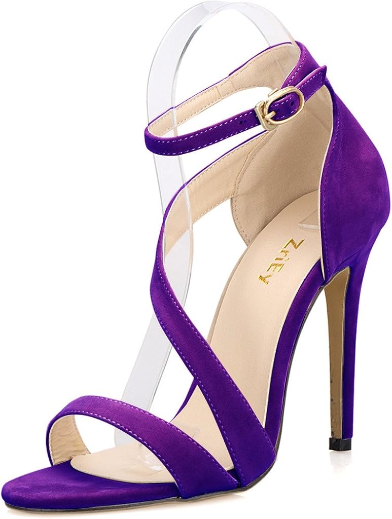lilac barely there heels