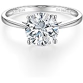 LynChoe 1 to 2 Carat IGI Certified LAB Grown Diamond Engagement Rings for Women in 14K Gold Anniversary Wedding Promise Rings Jewelry Gift for Her, D-F Color, VVS1-VS1 Clarity