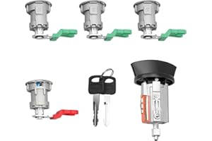 PUZZLEDEER Ignition Switch Lock Cylinder Door Lock Cylinder fit for 1997-2020 for Ford Econoline E-150 E-250 E-350 Van Door Lock Key Cylinder 703369 597638 LC6177 Ignition Switch Lock Cylinder