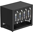 UCTRONICS Upgraded Complete Enclosure for Raspberry Pi Cluster, Compatible with Pi 5, 4B, 3B+/3B, and Other B Models, House Up to 4×2.5" SSD, Support PoE/PoE+ HAT and Switch, 2 Cooling Fans