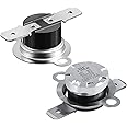 Awozkcd UL/CUL KSD301 125V 16A Thermal Switch,Normally Closed N.C Circuit Off at 0°C/32°F and On at -10°C/-50°F Bimetal Thermostat Switch, Auto Reset ‌ Water Heater Electric Heating Element,2 pcs