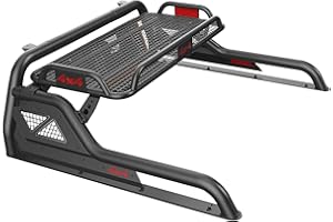 Universal Truck Bed Roll Bars,Cargo Basket and Brake Light Design,KEHOSX Sport Rack Roll Bars Fit for Dodge Ram,Chevy Silverado,GMC Sierra,Ford F-150/F-250/F-350,Ford Ranger,Tundra,Frontier and Titan