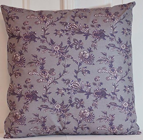 Handmade Dutch Heritage Chintz Toss Pillow Cover Floral Throw Cushion lavendel grey with mauve - pick your size