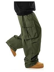 OYOANGLE Men's Drawstring Elastic Waist Flap