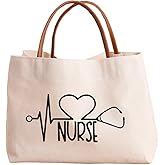 kifasyo Nurse Tote Bag Nurse Gifts RN Nursing Bag for Work, Shopping, Beach, Travel