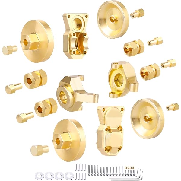 SWX RC Brass Wheel Hex Adapter For TRX4-M 1/18 Scale Crawler - 4mm Drive, Upgrade Part