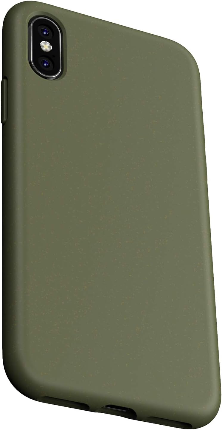 Danbey Shockproof iPhone Xs Max Case, Thick Heavy Duty Drop Protection, Matte Surface Phone Case, for iPhone Xs Plus, 6.5 inches Display - Olive Green
