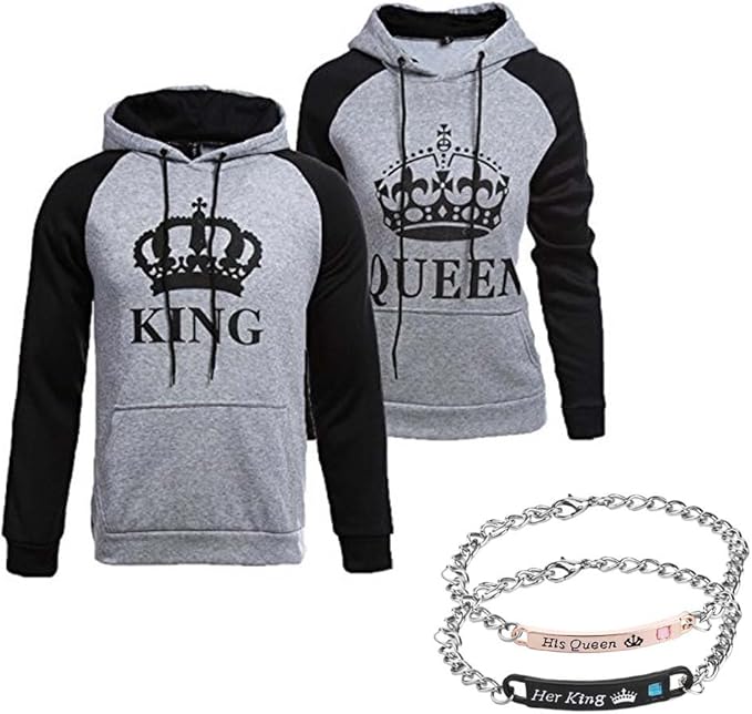 king and queen sweatshirts amazon