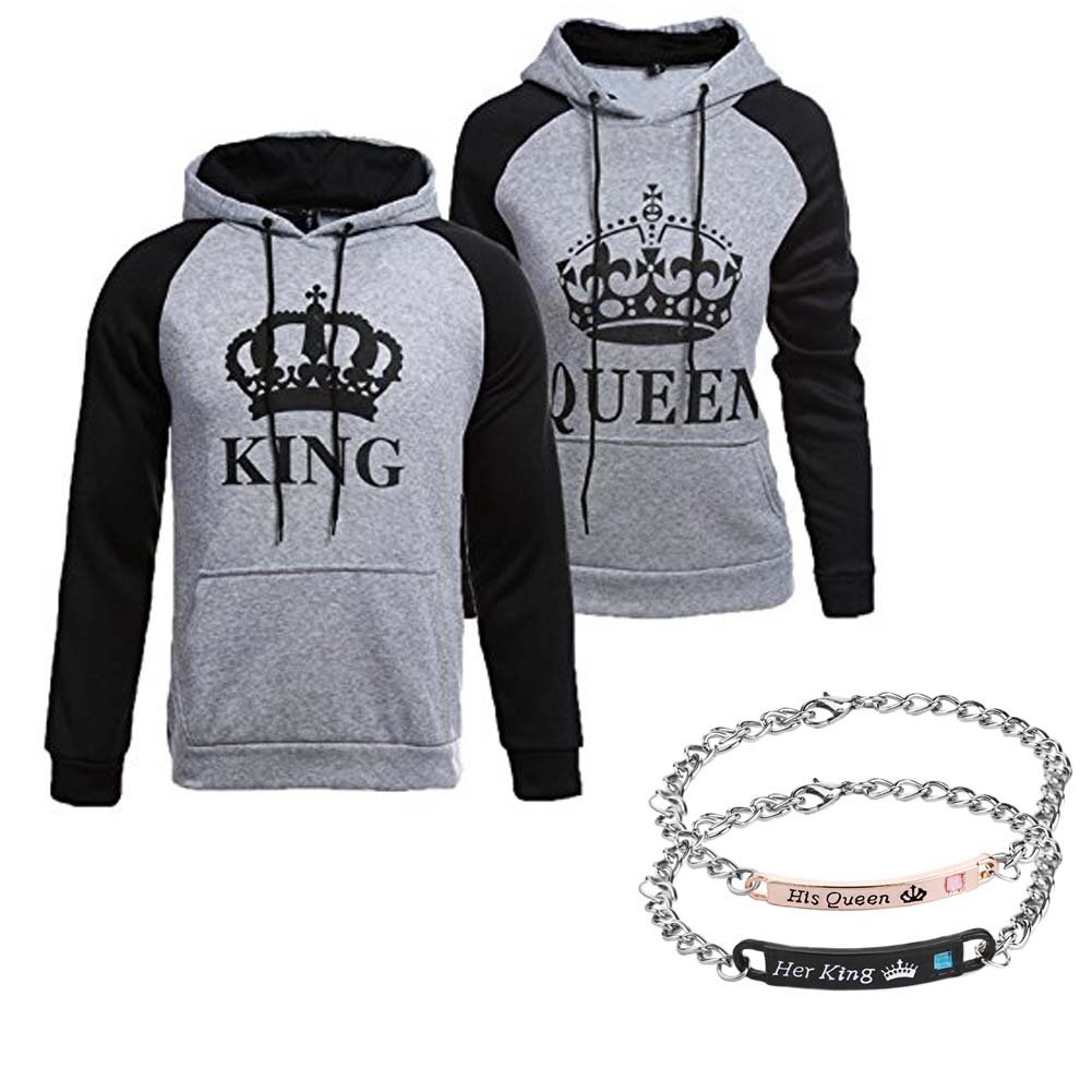 his and her king and queen hoodies