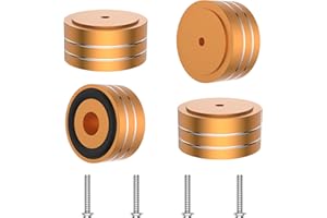 Tertullus 4 Pcs Speaker Feet Isolation 40x20mm Turntable Feet Aluminum Platform Speaker Spike Stand Floor Protectors Dampening Pad with Rubber Ring for Hi-fi Equipments