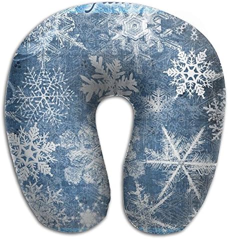 U Shape Pillow Traveling Pillow Neck Protective Pillow With Custom Snowflake Distinctive Design For Home Office Traveling Driving