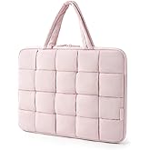 BAGSMART Laptop Case, Puffy Laptop Sleeve with Handle, Compatible with MacBook Air Pro, Laptop Bag for Women