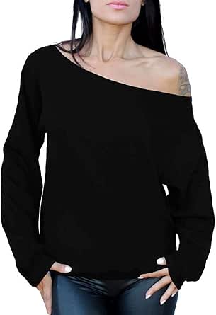 black off the shoulder sweatshirt