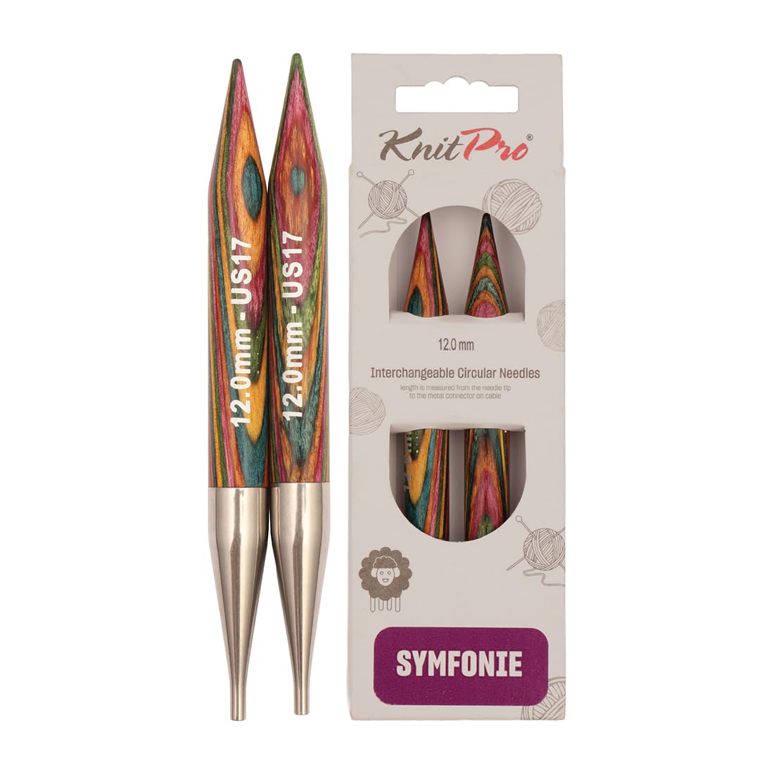 KnitPro Symfonie Interchangeable Circular Needles 5" (13cm) | 12.00mm