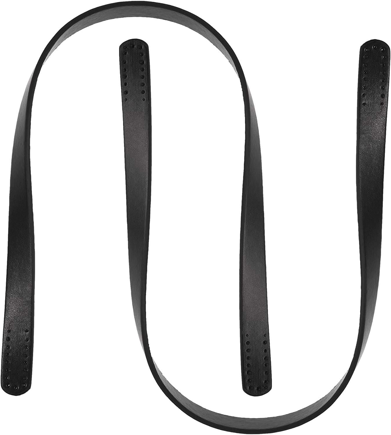 BLUECELL 3/4" Wide PU Leather Purse Handles Bag Handbag Strap, Purse Making Supplies (Black)