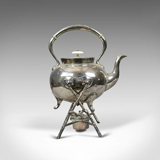 London Fine Antiques - Tetera con Soporte (bañada en Plata), diseño ...