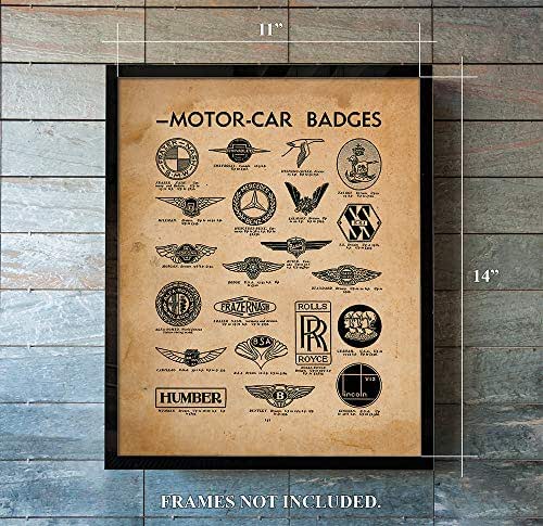 Amazon.com: Vintage Car Badges - Unique - Art Wall Decor - Great Gift