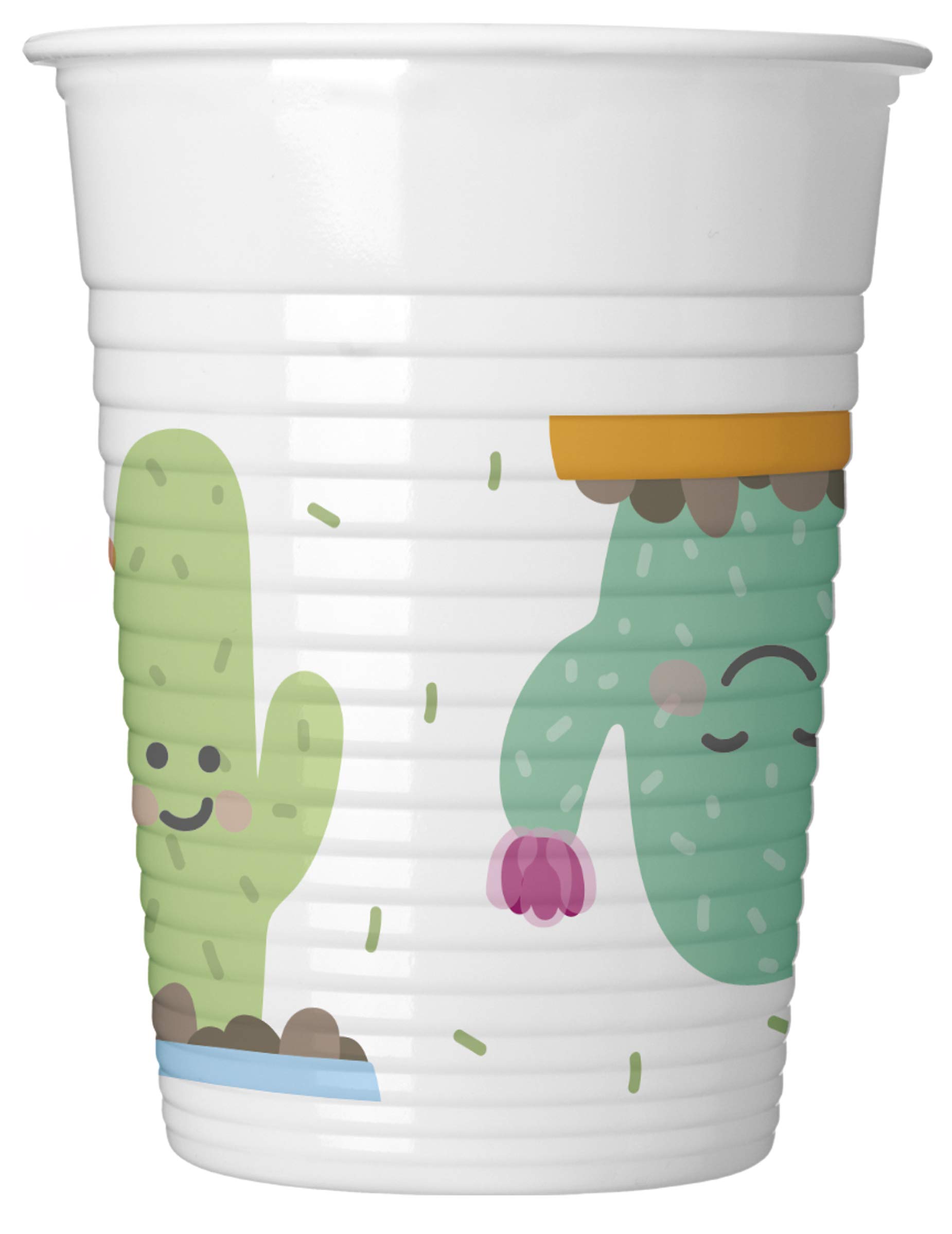 Procos5PR89292 Cactus Plastic Glass 200 ml Multi-Coloured