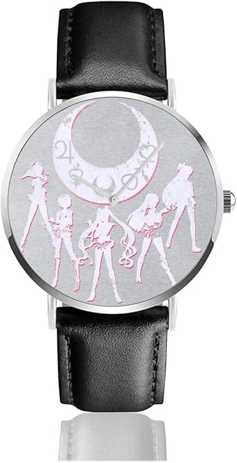 Unisex Power Sailor Moon Relojes Reloj de Cuero de Cuarzo ...