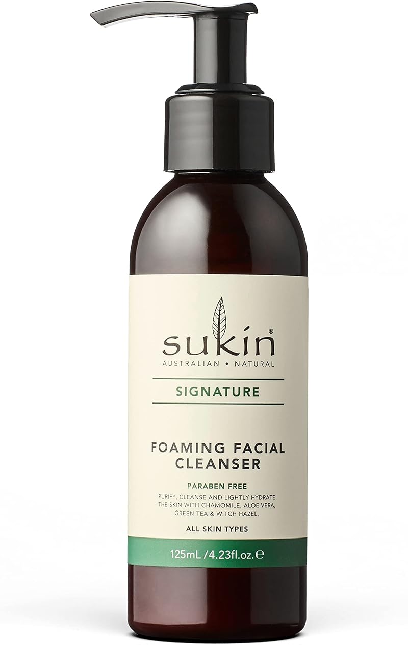 Sukin Signature Foaming Facial Cleanser 125ml Witch Hazel Green Tea Cruelty