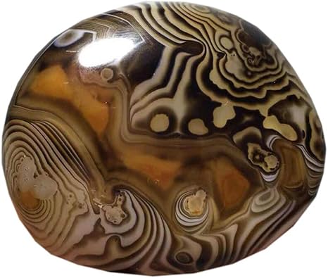 Amazon Com Natural Polished Banded Lace Agate Specimen Irregular Palm Worry Stones Pebble Reiki Healing Crystal Madagascar Collection Gifts Decor 1pc C 4027 Home Kitchen