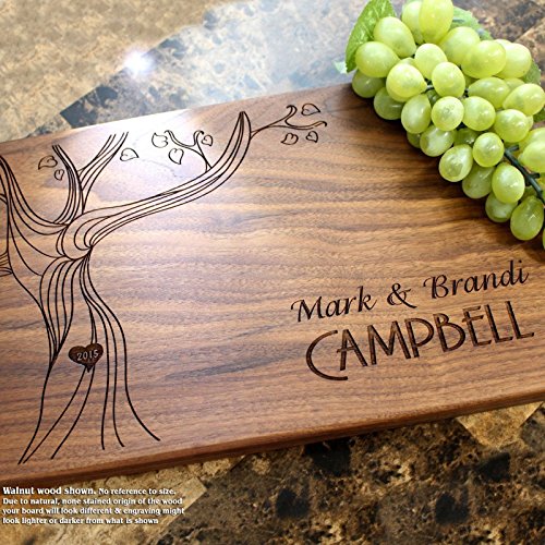 Personalized Cutting Board, Custom Keepsake, Engraved Serving Cheese Plate, Wedding, Anniversary, Engagement, Housewarming, Birthday, Corporate, Closing Gift #405