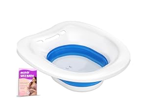 Msiori Sitz Bath for Toilet, Sitz Bath for Hemorrhoids, Postpartum Care - Yoni Steam Seat, Relief Postpartum Pain, Sits Bath Kit for Women - Collapsible, Use with Soak