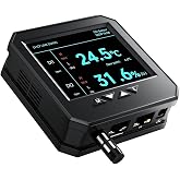 Ethernet Server Room Temperature Monitor (Swiss Sensors) PoE Server Rack Temperature Humidity Sensor with Web Interface, SNMP Modbus MQTT Support, Dual Power, IP55, Data Logging, Alarm &amp; Relay Output