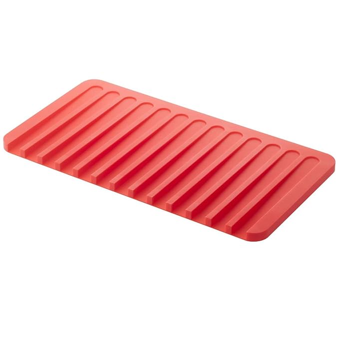 Talented Kitchen Self Draining Silicone Drying Mat. 15 x 8 Inches Dish and Glassware Sloped