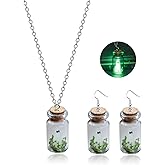 Harry and Henry Adopt a Spooky Necklace Earrings Set Spooky in a Bottle Necklace Halloween Pendant Necklace Glow in the Dark Spooky Dangle Earrings Halloween Accessories Jewelry