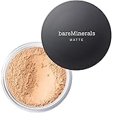 bareMinerals Original Matte Loose Powder Foundation SPF 15, Clean Mineral Powder Face Makeup, Sheer-to-Full Coverage, Reduces Shine, Dermatologist-Tested, Skin-improving Makeup For Sensitive Skin